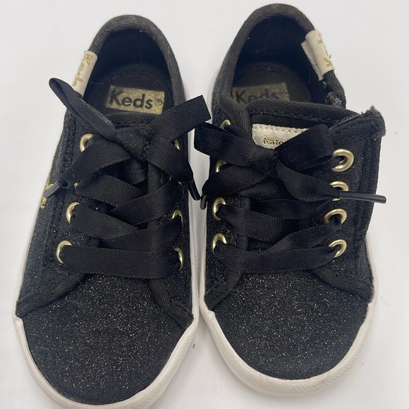 Kate Spade x Keds Black Glitter Sneakers Lace Toddler Size US 5M - Picture 13 of 13